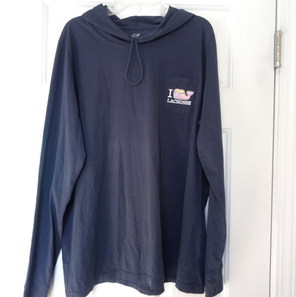 Vineyard Vines Lacrosse Long Sleeve Hoodie Tee XL